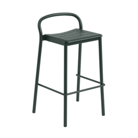 Muuto - Tabouret de bar de jardin H 75cm Linear Steel