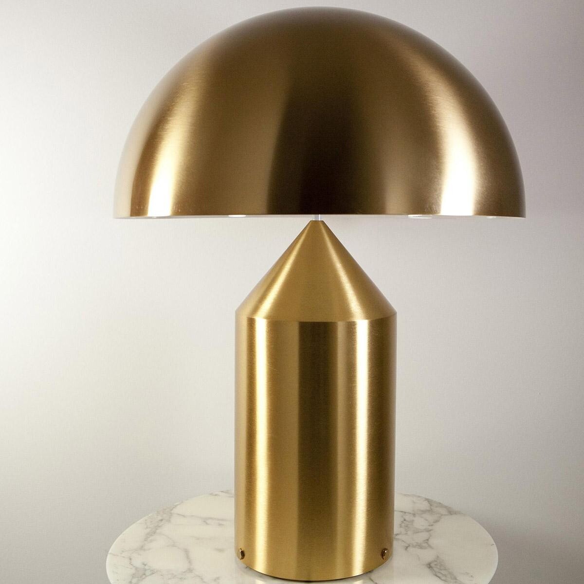 Oluce Atollo Table Lamp Gold, Table Lamp Dimmer Socket
