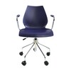 Kartell - Maui - Bureaustoel met armleuning - marineblauw/met gasveer