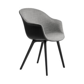 Gubi - Bat schelp stoel gestoffeerde voorkant ondestel kunststof