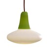 Martinelli Luce - Ciulifruli Pendelleuchte - grün/matt/H12,5cm/Ø29cm/Kabel/Baldachin weiß