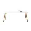Arper - Gher Dining Table - white/frame natur/with square MDF table top/160x80cm