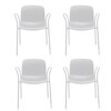 Magis - Magis Troy - Set de 4 chaises outdoor & accoudoirs - blanc/châssis blanc/4 chaises