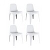 Vondom - Solid - Kit de 4 chaises - blanc/H x W: 80 x 60cm/pour interieur et exterieur
