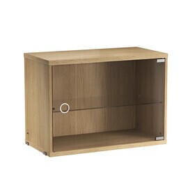 String - Vitrine avec porte battante en verre String système 58x30cm