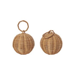Ferm Living - Braided Baubles kerstdecoraties set van 2
