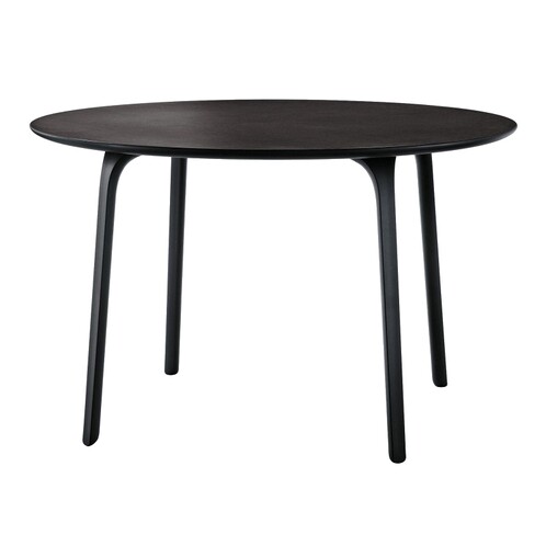 Magis - Table First Outdoor - Table ronde - noir/pied de table noir/Taille 2/Ø120cm