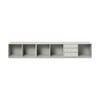 Montana - Rest Sideboard With Drawers H:38.4cm - nordic 06/lacquered/5 open-shelf units/one unit with 3 drawers