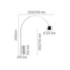Flos - Arco LED Floor Lamp - line drawing