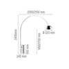 Flos - Arco LED Floor Lamp - line drawing