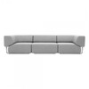 Softline - Noa Sofa 3-Seater - light grey/fabric vision 445/WxHxD 294x68x98cm/chrome base