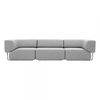Softline - Noa Sofa - Canapé 3 Places - clair gris/étoffe vision 445/PxHxP 294x68x98cm/structure chrome