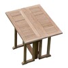 Jan Kurtz - City Folding Table/Balcony Table - teak nature/fsc-certificated/90x70x73cm/double-sided foldable