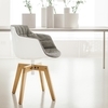 MDF Italia - Flow Slim - Fauteuil capitonné pieds chêne 