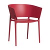 Vondom - Africa - Armleunstoel - rood/mat/H x W: 75 x 58cm/voor binnen en buiten geschikt