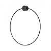 ferm LIVING - ferm LIVING - Rail porte-serviettes 4141 - noir/fil de fer revêtu par poudre/chêne mariné/H 2cm/Ø 20.5cm