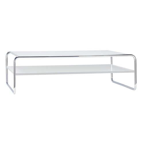 Thonet - Thonet B20/b1  Coffe Table - white/lacquered/frame chrome/120x80x36cm