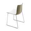 Arper - Catifa 46 0278 Chair Bicoloured Skids Chrome - white/dove grey/seat shell glossy/inside matt/frame chromed/new colour