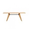 Vitra - Table Solvay Tisch 180x90cm - eiche/geölt/LxBxH 180x90x74cm/Traverse tiefschwarz