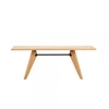 Vitra - Table Solvay Table 180x90cm - oak/oiled/LxWxH 180x90x74cm/cross beam deep black