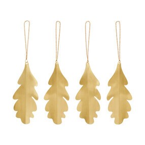 Ferm Living - Eikenblad ornament set van 4