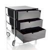 Kartell - Mobil 3 - fumé/opaque/structure chrome/avec roulettes