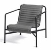 HAY Palissade Lounge Chair in Anthrazit, modernes Design, robustes Stahlgestell, komfortable Polsterung. - Palissade Steppkissen 117x49,5cm