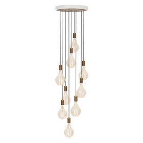 Tala - Suspension Walnut Nine Pendant with Voronoi II