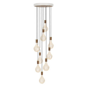 Tala - Suspension Walnut Nine Pendant with Voronoi II