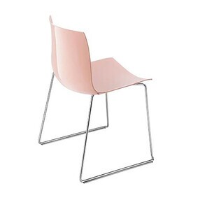 Arper - Catifa 46 0278 Stuhl einfarbig Kufe Chrom