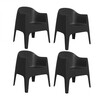 Vondom - Solid - Kit de 4 fauteuils - noir/H x W: 80 x 65cm/pour interieur et exterieur