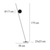 Catellani & Smith - Lederam F1 -  Lampadaire LED - dessin au trait