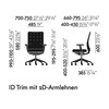 Vitra - ID Trim Citterio -Bureaustoel 2D armleuningen - Strichzeichnung