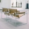 Knoll International - Wassily Marcel Breuer - Fauteuil - cuir marron clair/cuir pleine peau marron clair