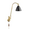 Gubi - Bestlite BL6 Wandleuchte - kohlenschwarz/matt/H 57cm, Ø16cm/Gestell Messing