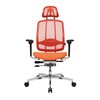 Wagner - AluMedic 10 Office Chair - orange/cover fabric/star base polished/with wheels for hard floors