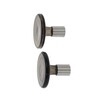 Schönbuch - Bulb 9  Clothing Hook set - smoke/2 pieces/Ø 9,0 cm/shaft stainless Steel