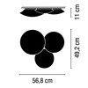 Vibia - Puck 3 Ceiling Lamp - line drawing