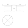 Carl Hansen - Carl Hansen CH417 Side Table/Tray Table - line drawing