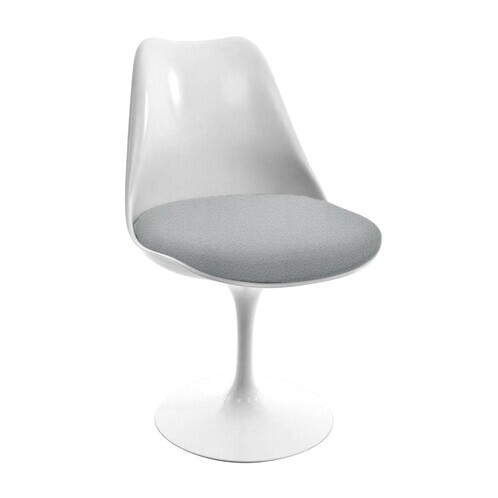 Knoll International - Tulip Chair Rotatable - white/with cushion/cover powder white Hallingdal 103