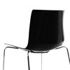 Arper - Catifa 46 0278 Chair Bicoloured Skids Chrome - white/black/seat shell glossy/inside matt/frame chromed