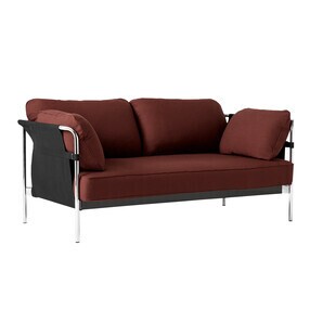 HAY - Can 2.0 2-Sitzer Sofa Gestell Stahl verchromt