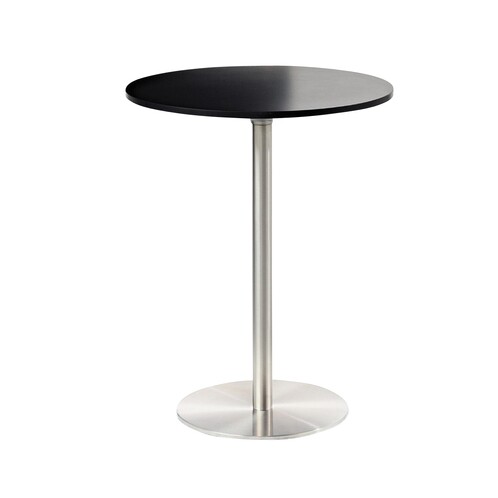 Magis - Passe Partout Bistrotisch rund - schwarz/Gestell Edelstahl satiniert/H x Ø: 73 x 60cm/Größe 2
