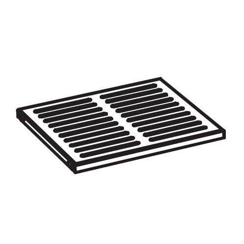 Schönbuch - Urban 1076 Perforated Plate Shoe Shelf 40x35cm - alu silver/matt powder coated/for 2 pairs of shoes