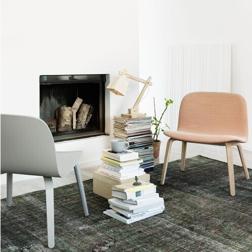 Muuto - Visu Lounge - Fauteuil & piètement bois