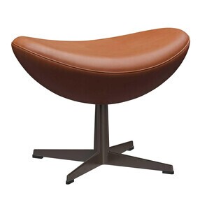Fritz Hansen - Egg/Das Ei™ Fußhocker Leder Gestell Braun Bronze