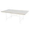 Richard Lampert - Eiermann 1 - Tafel excentriek - wit/eikenkant/Gestell wit/incl. hoogteverstelling 3,5cm/180x90cm