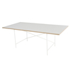 Richard Lampert - Eiermann 1 Table eccentric - white/oak edge/frame white/incl. height adjuster 3.5cm/180x90cm