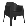 Vondom - Solid - Fauteuil - noir/H x W: 80 x 65cm/pour interieur et exterieur