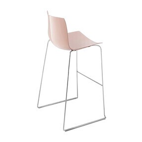 Arper - Catifa 46 0471 Barhocker einfarbig Gestell Chrom